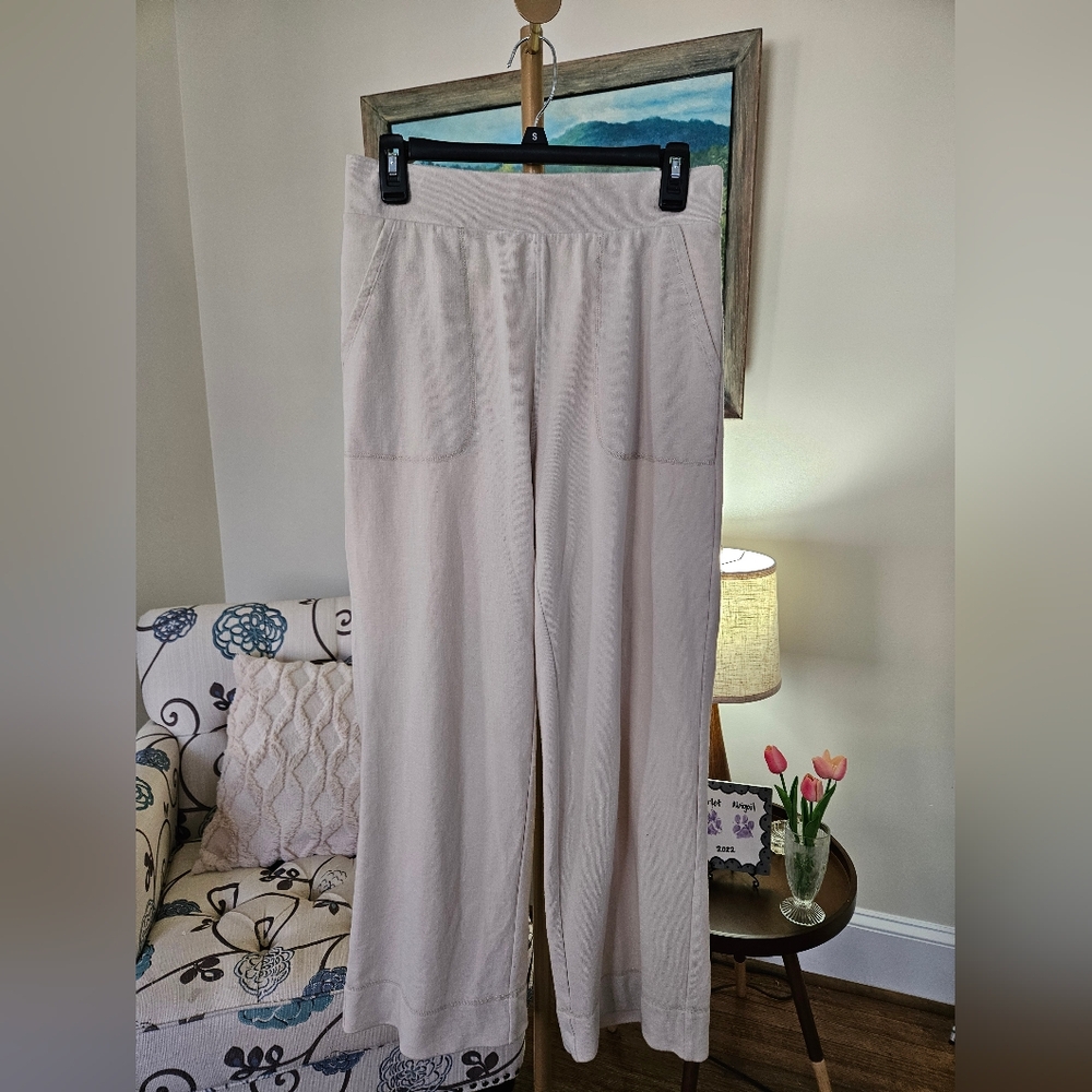 Who What Wear Cream Wide Leg Pants Sz Sm